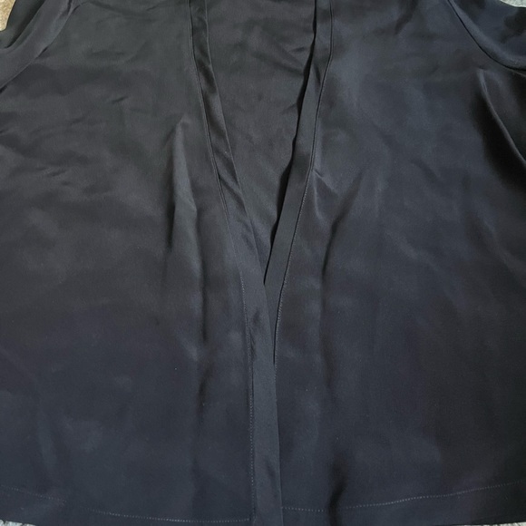 Peter Cohen 100% Silk Open Cardigan Blouse Black XL - Picture 4 of 7